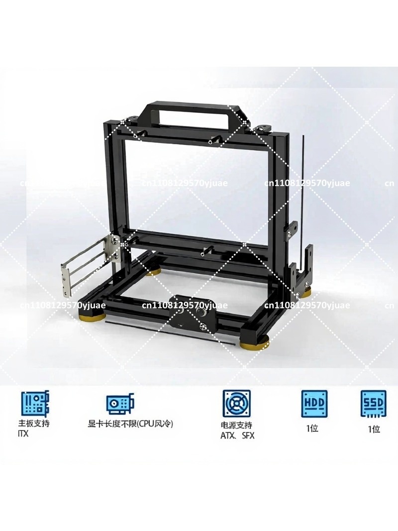 Aluminum Open Frame Test Bench Water Cooling - Alüminyum Açık Hava PC Test Tezgahı